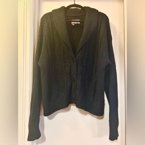 Pilcro Black Shawl Collar Cardigan